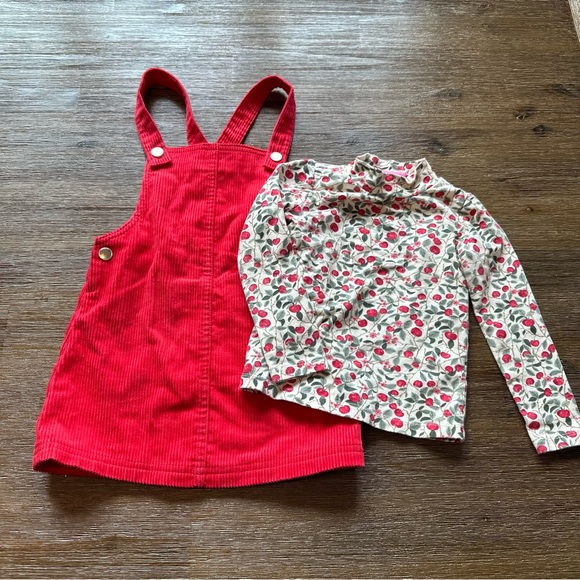 3/27$ Isaac Mizrahi Toddler Corduroy Jumper Dress with Long Sleeve Shirt size 2T - Picture 4 of 5